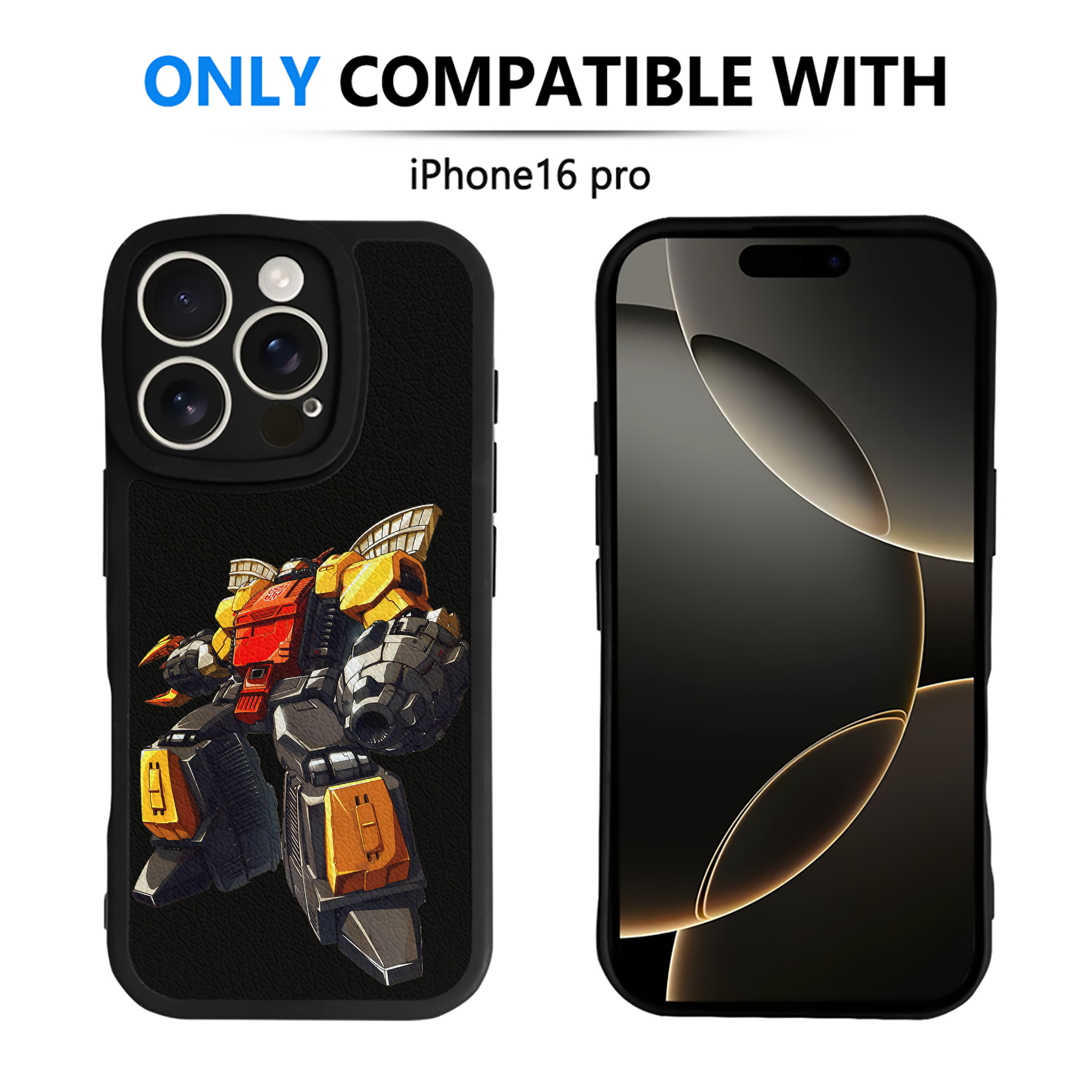 （画像用） Transformers トランスフォーマー 【iPhone 16シリーズ対応】シリコンスマホケース（レザー調） 材質：シリコン